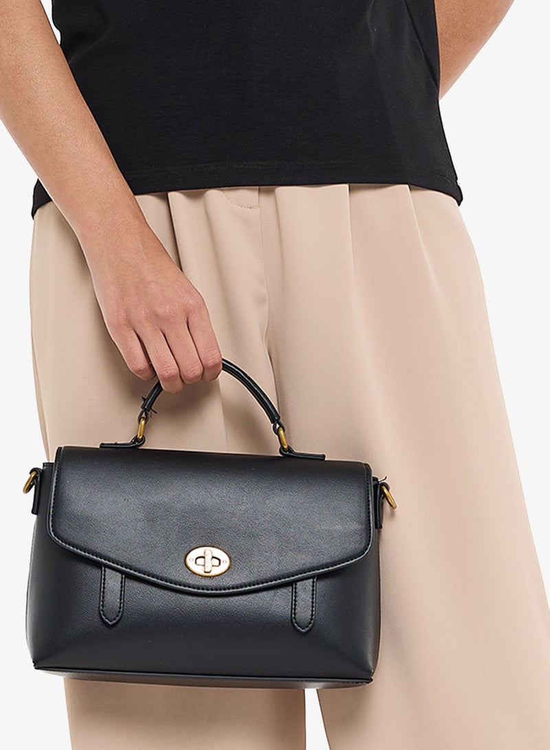 BCBG Textured Twist Lock Shoulder Bag - Image 2